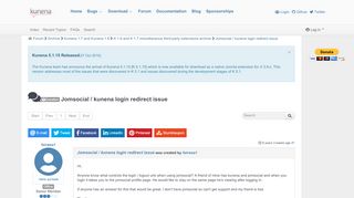 
                            10. Jomsocial / kunena login redirect issue - Forum - Kunena - To ...