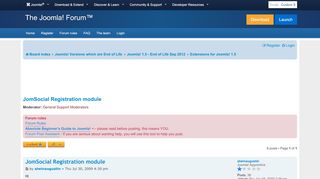 
                            8. JomSocial Registration module - Joomla! Forum - community, help ...