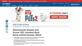 
                            9. Jonathan Bush, Athenahealth founder and former CEO, blasts Elliott