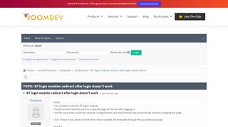 
                            10. JoomDev: BT login module: redirect after login doesn't work (1/1)