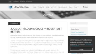 
                            6. Joomla 1.5 Login Module — Bigger isn't Better! » iJoomla Blog