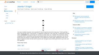 
                            3. Joomla 1.5 login - Stack Overflow