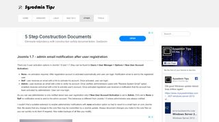 
                            11. Joomla 1.7 - admin email notification after user registration