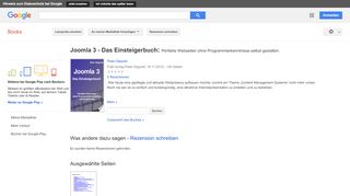 
                            6. Joomla 3 - Das Einsteigerbuch: Perfekte Webseiten ohne ...