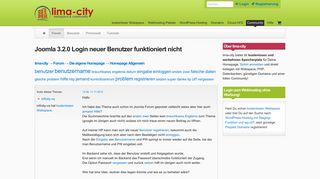 
                            7. Joomla 3.2.0 Login neuer Benutzer funktioniert nicht - lima-city