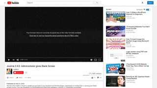 
                            12. Joomla 3.4.0. Administrator gives Blank Screen - YouTube