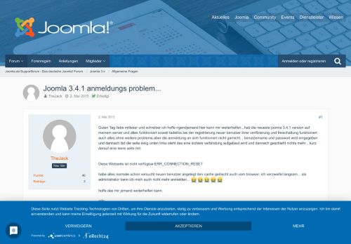 
                            9. Joomla 3.4.1 anmeldungs problem... - Allgemeine Fragen - Joomla.de ...