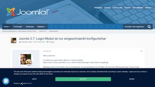 
                            3. Joomla 3.7: Login-Modul ist nur eingeschraenkt konfigurierbar ...