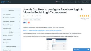 
                            12. Joomla 3.x. How to configure Facebook login in 
