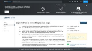 
                            2. joomla 3.x - Login redirect to redirect to previous page - Joomla ...