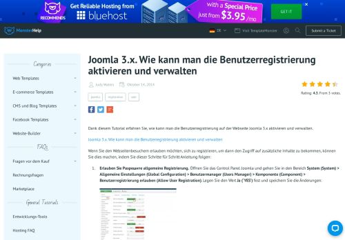 
                            7. Joomla 3.x. Wie kann man die Benutzerregistrierung aktivieren und ...