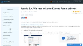 
                            6. Joomla 3.x. Wie man mit dem Kunena Forum arbeitet - Hilfe von ...