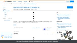 
                            8. joomla admin backend not showing up - Stack Overflow
