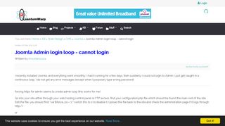 
                            5. Joomla Admin login loop - cannot login | QuantumWarp