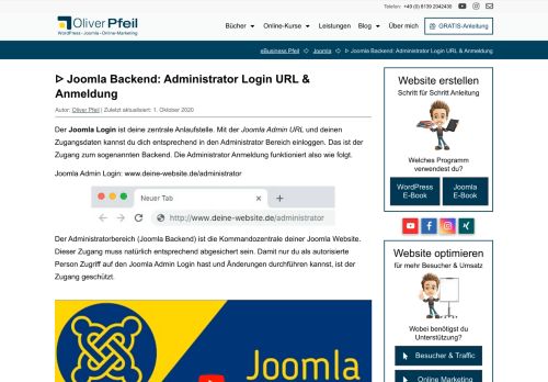
                            4. Joomla Admin Login URL (Zugang & Administrator-Anmeldung)