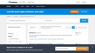 
                            5. Joomla auto login windows user Jobs, Employment | Freelancer