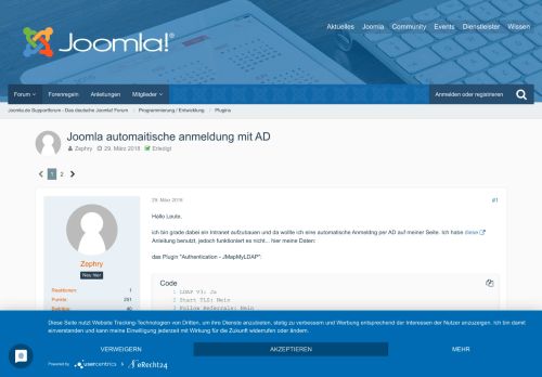 
                            1. Joomla automaitische anmeldung mit AD - Plugins - Joomla.de ...