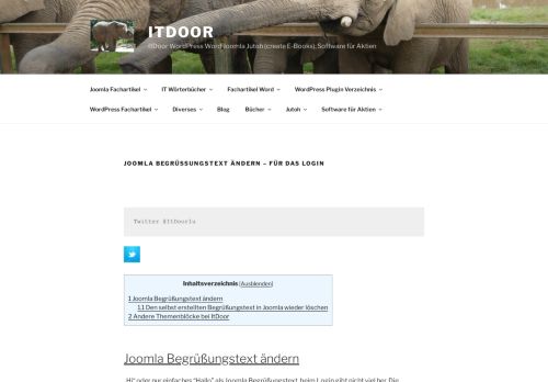 
                            3. Joomla Begrüßungstext ändern - Für das Login - von ItDoor