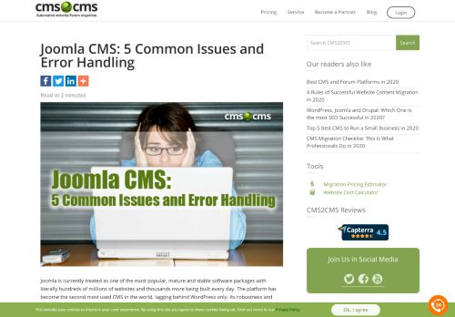 
                            11. Joomla CMS: 5 Common Issues and Error Handling - CMS2CMS