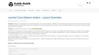 
                            12. Joomla! Core Dateien ändern - Layout Overrides