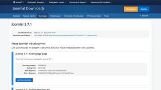 
                            1. Joomla! Downloads - Joomla! 3.7.1 herunterladen