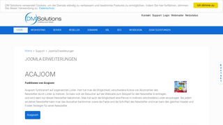 
                            8. Joomla Erweiterungen vom Hosting Spezialist DM Solutions