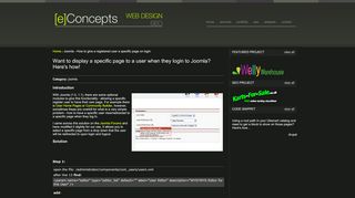 
                            13. Joomla - How to give a registered user a specific page on login ...