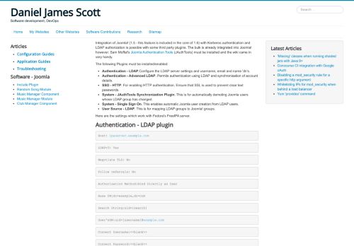 
                            4. Joomla, Kerberos and LDAP integration - Daniel James Scott