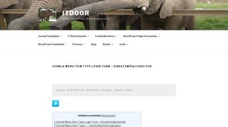 
                            3. Joomla Menu Item Type Login Form – Einsatzmöglichkeiten - von ItDoor