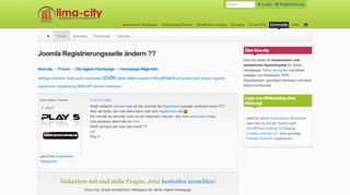 
                            13. Joomla Registrierungsseite ändern ?? - Lima-City