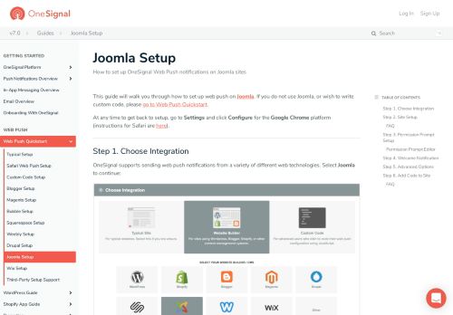 
                            6. Joomla Setup - OneSignal Documentation