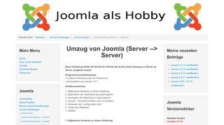 
                            10. Joomla Umzug (Server --> Server)