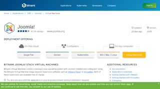 
                            6. Joomla! Virtual Machines - Bitnami