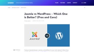 
                            12. Joomla vs WordPress - Which One is Better? (Pros and Cons) - Kinsta
