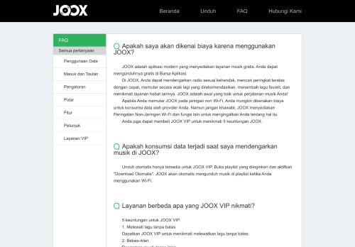 
                            4. JOOX - FAQ