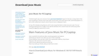 
                            13. Joox Music for PC/Laptop - Download Joox Music - Google Sites