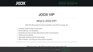 
                            5. JOOX VIP | Exclusive Benefits | Download Music & More