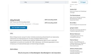 
                            11. Jörg Arnold – SAP Trainer – GFN Consulting GmbH | LinkedIn