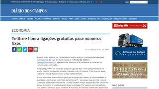 
                            11. Jornal Diário dos Campos | Tellfree libera ligações gratuitas para ...