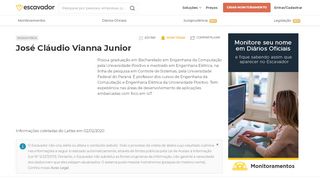
                            6. José Cláudio Vianna Junior | Escavador