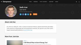 
                            13. Josh Axe - Author Biography - Entrepreneur