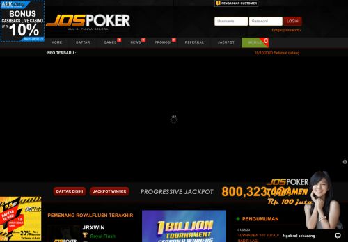 
                            2. Jospoker: Agen Poker Online Indonesia Terpercaya