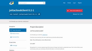 
                            9. jotta cloud client - PyPI