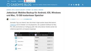 
                            13. Jottacloud: Mobiles Backup für Android, iOS, Windows und Mac, 15 ...