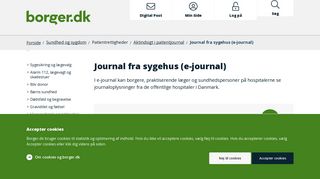 
                            3. Journal fra sygehus (e-journal) - Borger.dk
