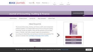 
                            12. Journal of Accounting, Auditing & Finance: SAGE Journals