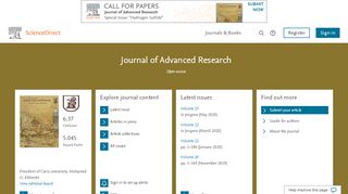 
                            12. Journal of Advanced Research | ScienceDirect.com