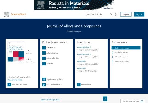 
                            2. Journal of Alloys and Compounds | ScienceDirect.com