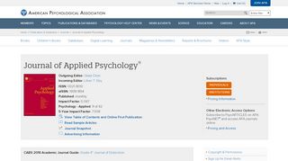 
                            13. Journal of Applied Psychology