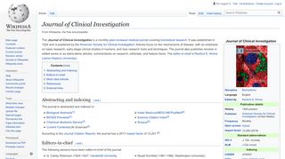 
                            8. Journal of Clinical Investigation - Wikipedia